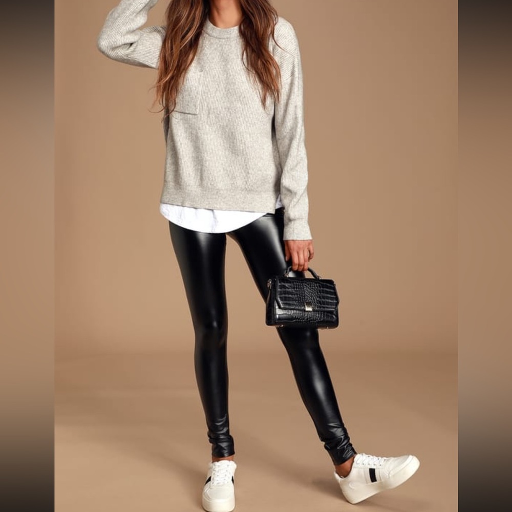 NWOT Lulus Rock Music Black Vegan Leather leggings